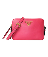 New  Peonia Pink Vitello Phenix Leather Double Zip Crossbody 1BH079 - €3.991,93 EUR