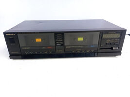 *MISSING POWER CORD* TECHNICS RS-T24 DOUBLE CASSETTE DECK PLAYER RECORDE... - $25.70