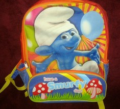 The Smurfs Backpack - Smurfy Day Clumsy Smurf School Book Bag New (H2) - £16.60 GBP