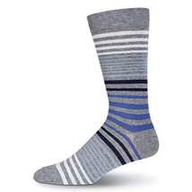K. Bell Socks Men&#39;s Original Novelty Crew Socks (Variegated Stripes (Charcoal He - £9.59 GBP