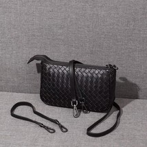 Women&#39;s Shoulder Bag 100% Leather Sheepskin Woven Bag Fashion Shell Bag High Qua - £98.57 GBP