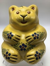 Alsace Pottery Mold France Teddy Bear Yellow French Country Hand Painted Ceramic - £70.33 GBP