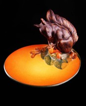 Vintage squirrel dish - P&amp; E - P Ipsens pottery - retro Denmark trinket tray - s - £114.03 GBP