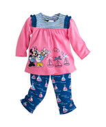 Disney Store Minnie Mouse &amp; Daisy Sailboat Tee &amp; Pants Set 9-12 18-24 - $29.99