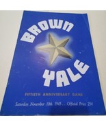 Vintage FOOTBALL Brown vs. Yale GAME Official Program Nov. 10, 1945 - £15.48 GBP
