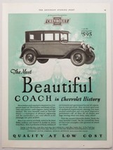 1927 Print Ad Chevrolet Cars Most Beautiful Coach in History Detroit,MI - £12.84 GBP
