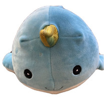 2019 KellyToy Plush 12.5 in Squishmallow Squishy Velvet Aqua Blue Kawaii Narwhal - £11.37 GBP