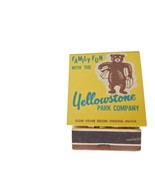 Vintage Matchbook Yellowstone Park Company Cover Advertising - $19.41 CAD