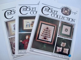 Lot/3 The Cricket Collection Cross Stitch Pattern Leaflets Noahs Ark Twi... - $11.99