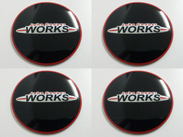 Mini john cooper works 2 - Set of 4 Metal Stickers for Wheel Center Caps... - £19.90 GBP+