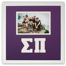 Sigma Pi Fraternity Licensed Picture Frame for 4x6 photo purple and white - £26.40 GBP