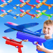 6 Pack Easter Light Up Airplane Launcher Toys with 2 Launcher Easter Basket Stuf - £31.12 GBP