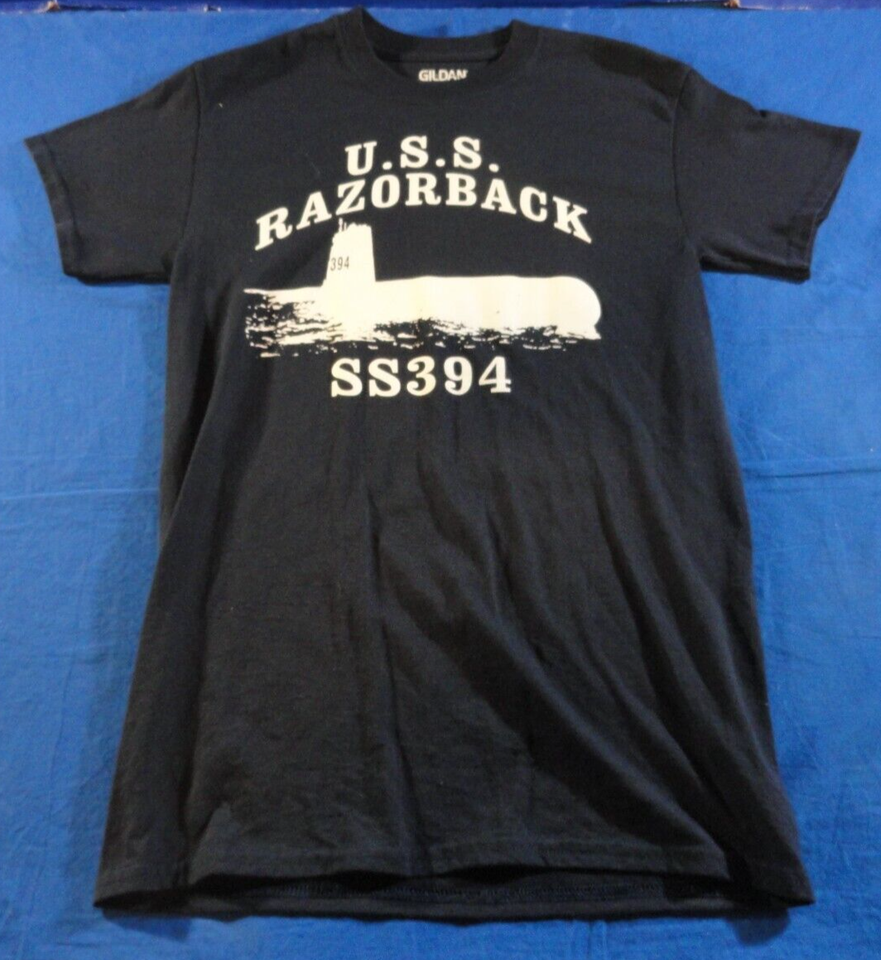 DISCONTINUED NAVY NAVAL USN U.S.S. RAZORBACK SS394 UNIT SERVICE SHIRT SMALL - $25.24