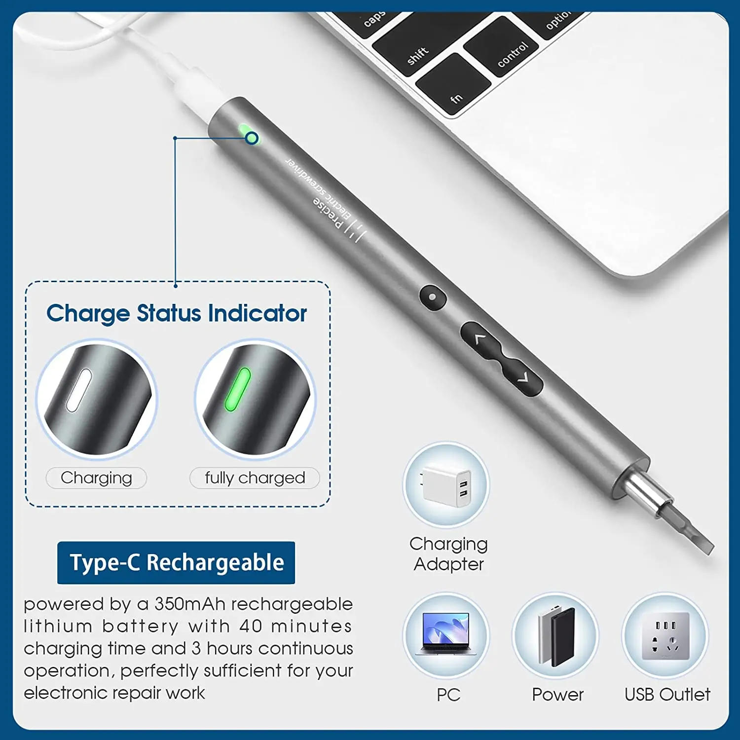 House Home Mini Electric Screwdriver, 62 in 1 Rechargeable Cordless Precision Po - £46.36 GBP