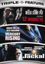 Bruce Willis Triple Feature DVD: 12 Monkeys, Mercury Rising, The Jackqal 2008 NW - £6.26 GBP