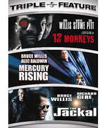 Bruce Willis Triple Feature DVD: 12 Monkeys, Mercury Rising, The Jackqal... - £6.26 GBP