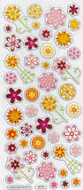 Peel Off Sticker Sheet. Floral. - $1.49