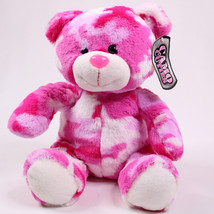 Camo Cuties Teddy Bear Pink And White Sitting Plush Stuffed Animal Toy With Tags - £6.32 GBP