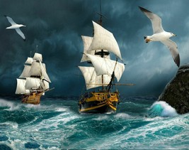 Sailing ships at sea Jigsaw puzzle 250 pieces any holiday board game for... - $32.90