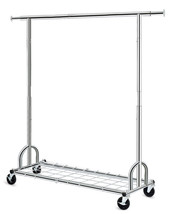 HOKEEPER Heavy Duty 400 lbs Rolling Clothing Garment Rack Portable to Install - £120.39 GBP