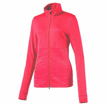 NWT Ladies PUMA Neon Coral Space Dye Long Sleeve Full Zip Golf Jacket - L &amp; XL - £31.85 GBP