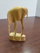 Hand carved Wood Grazing Antelope Safari MCM Sculpture Figurine Folk Art Decor - £9.42 GBP