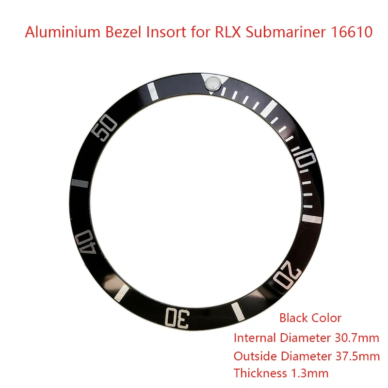 Aluminium Bezel Insert for RLX Submariner 16610, Watch Parts - $57.84