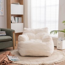 Recaceik Bean Bag Chairs, Tufted Soft Stuffed With Filler, Fluffy And, White - £116.60 GBP