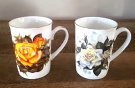 OTAGIRI Mugs American Rose Garden 1995 Paul Sweany Peace Rose &amp; White Kn... - $19.79