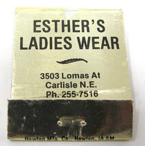 Esthers Ladies Wear Flat Matchbook Folder Albuquerque NM USA US Seller - $10.88