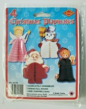 1980 Beistle Christmas Playmates Set Of Four New In Packaging - £15.00 GBP