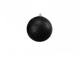 EUROPALMS Decorative Ball 3 7/8in, Black, Glitter 4x - £4.26 GBP
