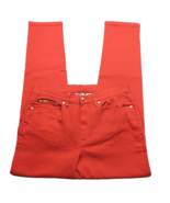 DG2 by Diane Gilman Womens Slim Leg Jeans 8 Red Wash Stretch - $485.62 MXN
