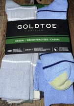Gold Toe ~ 6-Pair Crew Socks Casual Polyester Blend ~ Shoe Size 6-12.5 - $26.97 CAD