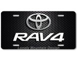 Toyota Rav 4 Inspired Art White on Mesh FLAT Aluminum Novelty License Ta... - $17.99