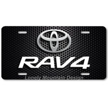 Toyota Rav 4 Inspired Art White on Mesh FLAT Aluminum Novelty License Ta... - $17.99