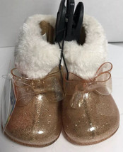 GARANIMALS Jelly Style Boots With Fur. Fur Is Removable Girls Infant Size 2  - £11.03 GBP