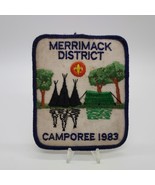 Vintage BSA 1983 Merrimack District Camporee Teepee Tent Lake 3.5&quot;x3&quot; Patch - $17.42 CAD