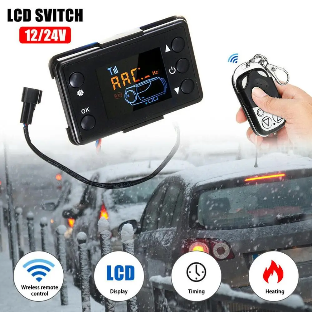 LCD Screen Air Parking Heater Controller Switch for Car/Truck - Remote Control - £20.48 GBP