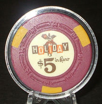 (1) $5. Holiday In Reno Casino Chip - 1959 - Reno, Nevada ??????? - $33.95