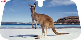 Kangaroo Beach design Car window Sun Shade, made to order,choose your size - $24.99