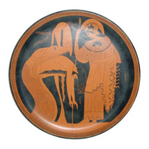 Athena Greek Goddess Plate Pottery Museum Replica Reproduction - £154.97 GBP