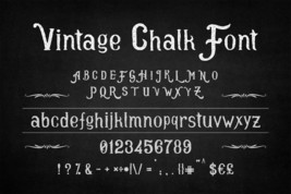 Vintage Chalk Font | Old English font | Calligraphy  font | Chalk font - $10.00
