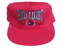 Vintage Bud Light w/ Eagle Logo Snapback Hat Red USA - $180.68 MXN