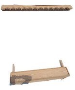 handmade Oak Closet Gun Rack with Butt Rest storage - $1,995.78 MXN