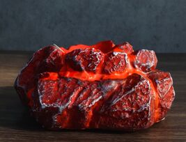 Red Magma Lava Rock LED Light Base Display Stand For Our Mini Dragon Egg... - €12,96 EUR