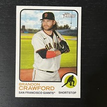 2022 Topps Heritage Baseball Brandon Crawford Base #95 San Francisco Giants - £1.55 GBP