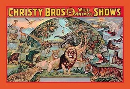 Christy Bros. 5 Ring Wild Animal Shows - Art Print - £17.29 GBP+