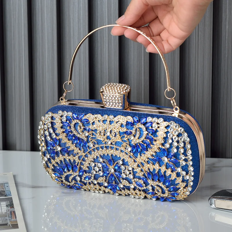 New Fashion Rhinestone Evening Bag Designer Party Messenger Purse Ladies   Bag Z - £75.28 GBP