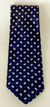 Lauren Ralph Lauren 100% Silk Navy Paisley  Neck Tie Hand Finished USA - $334.07 MXN